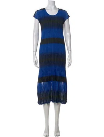 Pre-owned Issey Miyake Striped Long Dress In Multi