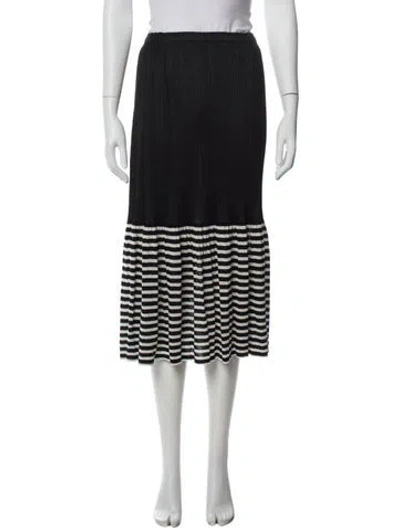 Pre-owned Issey Miyake Striped Midi Length Skirt In Multi