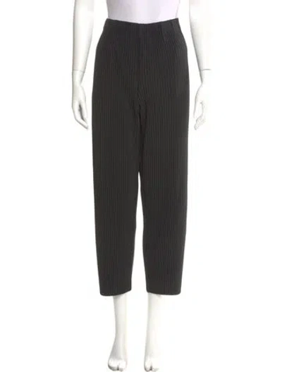 Pre-owned Issey Miyake Striped Pants In Gray