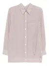 Issey Miyake Striped Shirt In Pink