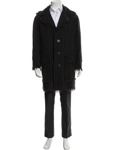 Pre-owned Issey Miyake Striped Two-piece Blazer In Black
