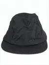Issey Miyake Structured Cap With Pleated Details And Adjustable Strap In Black