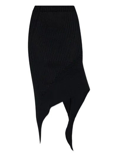 ISSEY MIYAKE SUBDUED ASYMMETRICAL MINI SKIRT