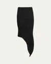 Issey Miyake Subdued Twisted Asymmetric Skirt