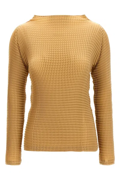 ISSEY MIYAKE ISSEY MIYAKE 'SUEDE LIKE PLEATS' BLOUSE
