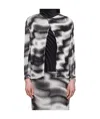 Issey Miyake Sway Pleats Printed Cardigan In Black