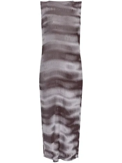 Issey Miyake Sway Pleats Dress In Grey