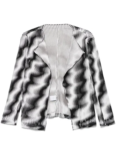 Issey Miyake Sway-pleats Jacket In White