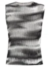 Issey Miyake Blackwhite Sway Pleats Top