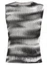 Issey Miyake Blackwhite Sway Pleats Top