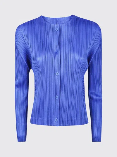 ISSEY MIYAKE SWEATER PLEATS PLEASE ISSEY MIYAKE WOMAN COLOR BLUE,H40759009