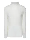 Issey Miyake High Neck Wooly Pleats White Top