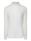 Issey Miyake High Neck Wooly Pleats White Top In White