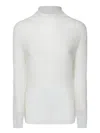 Issey Miyake High Neck Wooly Pleats White Top In White