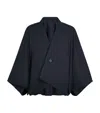 Issey Miyake Swing Trapeze Jacket In Blue
