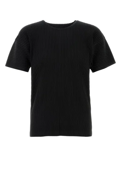 ISSEY MIYAKE T-SHIRT IN POLIESTERE NERO  UOMO