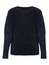 Issey Miyake Ns Navy Basics Long-sleeve Knit Top In Blue