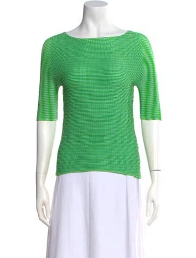 Pre-owned Issey Miyake (t.) Striped Top In Multi