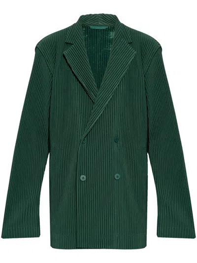 Issey Miyake Tailored Blazer In Green