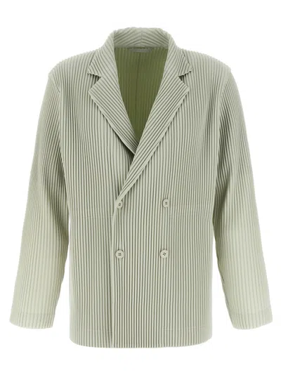 Issey Miyake Tailored Pleats 1 Blazer Green In Multi