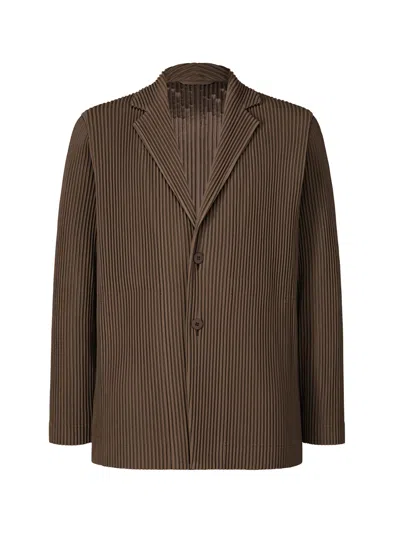 Issey Miyake Tailored Pleats 1 Jacket In Brown
