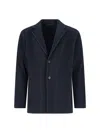 Issey Miyake Textured Pleated Lapel Jacket In Blue