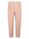 Issey Miyake High-waisted Pleated Trousers With Straight Leg Silhouette In Pink
