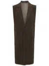 Issey Miyake Single-breasted Corduroy Coat In Brown