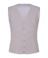 Issey Miyake Pleated Sleeveless V-neck Ribbed Vest