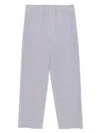 Issey Miyake Straight Pleated Trousers Striped Pattern