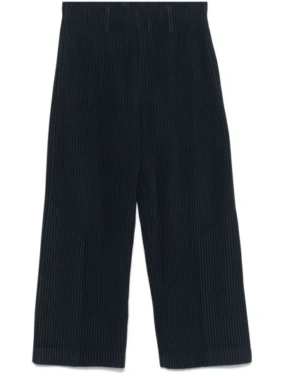 Issey Miyake Tailored Pleats 2 Trousers In Blue