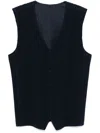 Issey Miyake Tailored Pleats 2 Vest In Blue