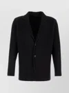 Issey Miyake Tailored Polyester Blazer Notched Lapel In Black