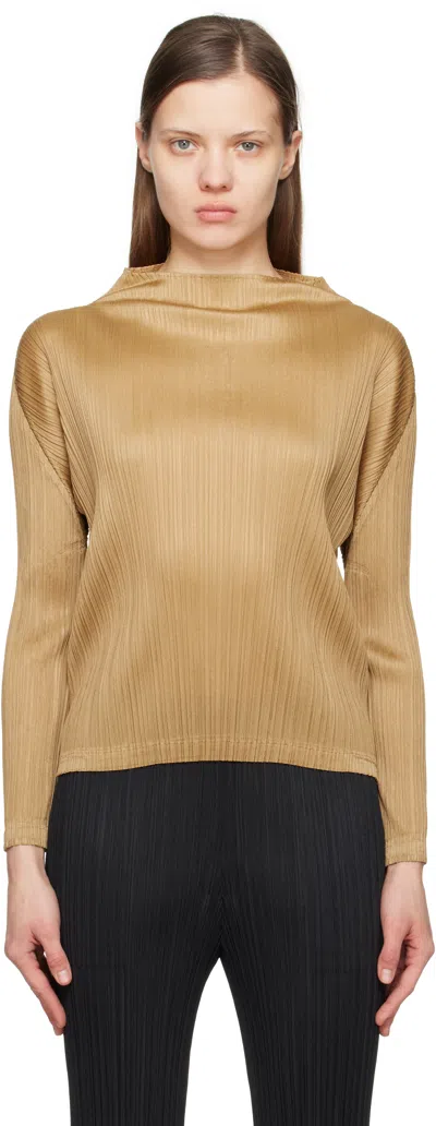 Issey Miyake Tan Monthly Colors December Top In 43 Sand Beige