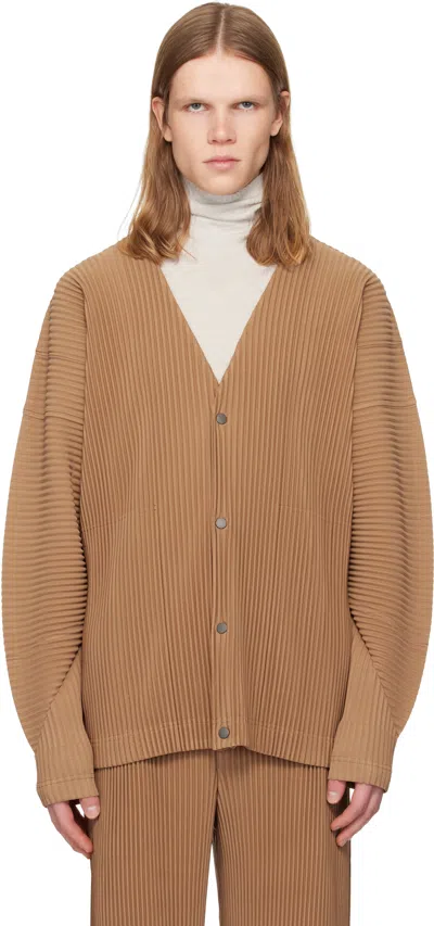Issey Miyake Tan Monthly Colors October Cardigan In Brown