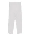 Issey Miyake Ribbed Texture Tailored Trousers Pockets In White