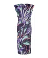 Issey Miyake Tardivo Plissé Midi Dress In Multicolor