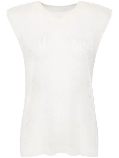 Issey Miyake Tatami July Tank Top In White