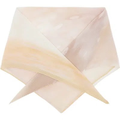 Issey Miyake Printed Silk Scarf In Multi