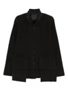 Issey Miyake Long Sleeve Shirt Featuring Large Front Pockets In Black