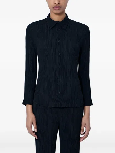 Issey Miyake Textured Button-down Shirt In Multi