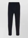 Issey Miyake Textured Cropped Trousers In Polyester In Black