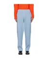 Issey Miyake Textured Knitted Sweatpants In Blue