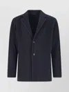 Issey Miyake Textured Pleated Lapel Jacket