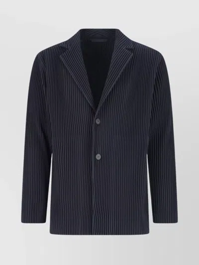 ISSEY MIYAKE TEXTURED PLEATED LAPEL JACKET
