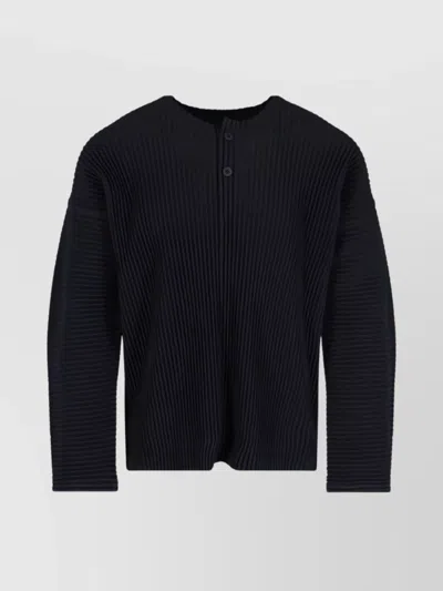 Issey Miyake Textured Pleats Ribbed Sleeves