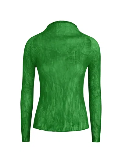 Issey Miyake Textured Top In Green