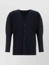 Issey Miyake Midnight Blue Polyester Cardigan In Blue