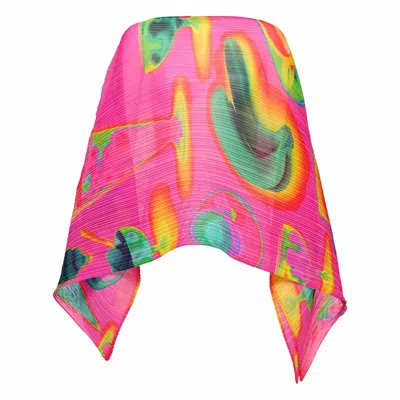 Issey Miyake Thermal Foods Madam-t Stole In Pink