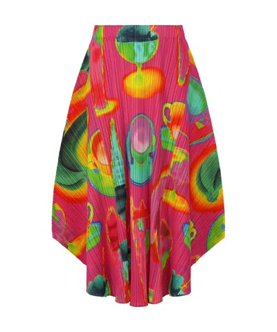 Issey Miyake Thermal Foods Skirt In 22 Pink